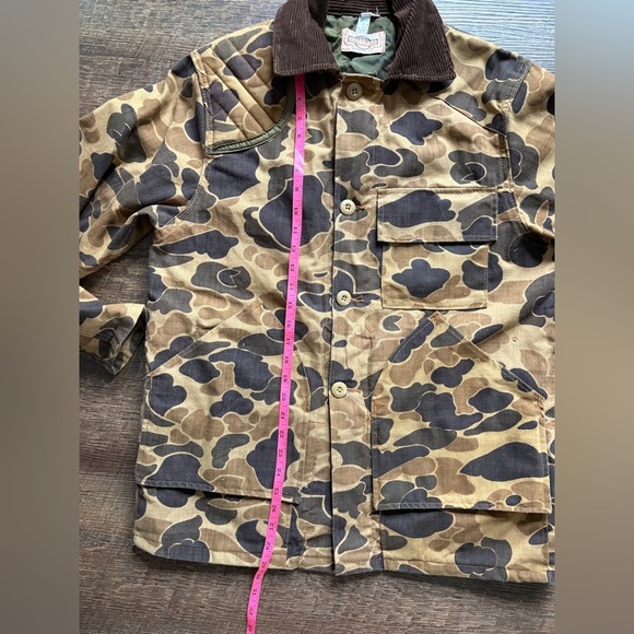 Vintage SAFTBAK jacket men’s duck camo hunting field chore coat 70s 80s Rare - Picture 14 of 16